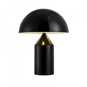 Contemporary Nightstand Table Lamps Oluce Atollo Black Brass For Entryway