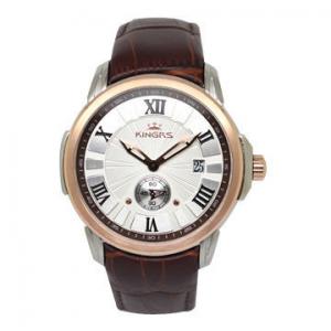 China Custom logo luxury wrist watches with leather strap watches rose gold bezel supplier