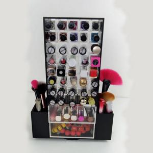 China Acrylic Makeup Organizer for Brush Compartment Plexiglass Rotating Lipstick Display supplier