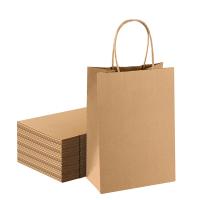 China CMYK / Pantone Color Grocery Paper Handle Bags With Paper Twist Rope Handle on sale
