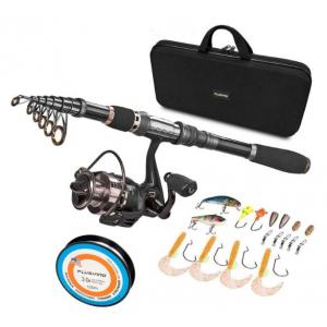 China Black Durable Nylon + EVA Material Fishing Rod Case With Handle supplier