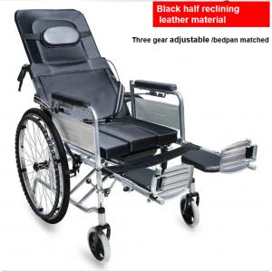 12" 24" Lightweight Foldable Wheelchair Fold Up Electric Wheelchair Black