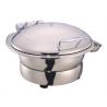 China Round Stainless Steel Induction Chafing Dish Optional φ36cm Food Pan 6.0Ltr with Matching Stand wholesale