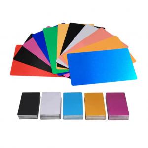 Laser Engraved Anodized Aluminum Business Cards Portable 0.5mm - 0.8mm Thickness