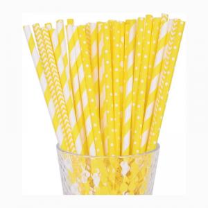 CMYK Colour Biodegradable Paper Straws Eco Friendly For Home Shop
