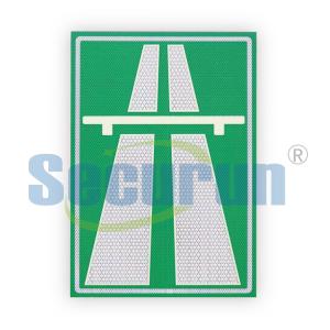 ODM Waterproof Reflective Aluminum Highway Road Sign Symbol For Traffic