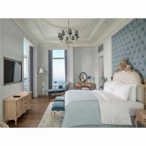China FSC High End Hotel Furniture European Style Carved Villa Bedroom Set supplier