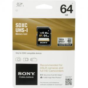 Sony 64GB SDXC Card Class 10 UHS-1 Price $16.5