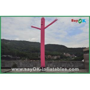 One Legged Air Dancer Pink Mini Inflatable Air Dancer With Blower 750w For Advertising