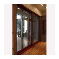 China KDSBuilding Manufacturer Timber Solid Wood Frame Lift And Sliding Door With Glass on sale