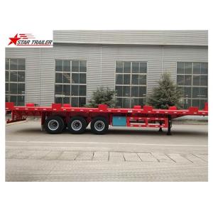 China 24/32/48/53/50 Foot Semi Truck Flatbed Trailer With Leaf Spring Suspension supplier