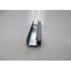China Outside slotted aluminum extrusion , Aluminum Rail Extrusions Customized 6063 Series supplier