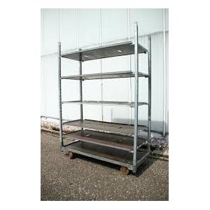China 500KG Load Danish Flower Trolley 500KG 6 Tier Metal Plant Stand supplier