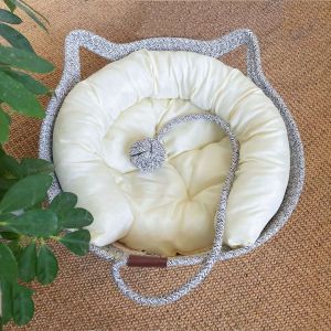 China Coarse Rattan Cat Sleeping Bed Scratch Resistant Biodegradable Material For Summer wholesale