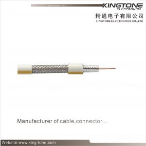 China PE Jacket with Messenger RG6 CATV Coaxial Cable 18AWG CCS Conductor for Satellite TV supplier