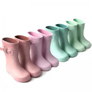 Wellington Style Waterproof Rain Boots Cutsom Color Half Tube Rubber