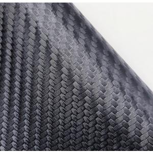 Flame Retardant Black PVC Leather 0.6mm Carbon Fiber Embossed Leather