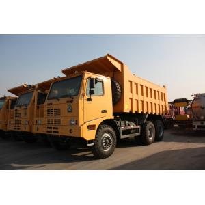 China Yellow Mining Dump Truck / 10 Wheeler Dump Truck With Steel Cargo Box supplier