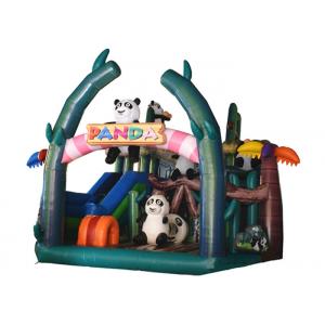 Cute Inflatable Panda Fun City / Inflatable Panda Forest Fun Amusement Park For Children