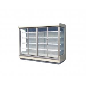 China Vertical Refrigerated Food Display Cabinets Supermarket Refrigeration Equipment For R404A supplier