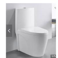 China One Piece Elongated Comfort Height Toilet 1 Piece Round Toilet Hotel on sale