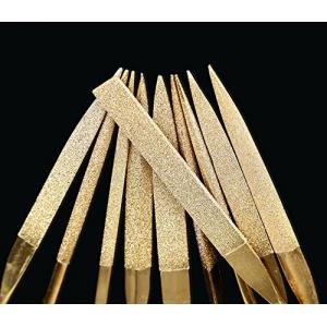 China 3 * 140 mm Titanium Coated Diamond Micro Files Excellent Surface Finish For Soft Metal Wood supplier