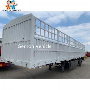 China 4 Axles White Storage Semi Trailer Transport For Vegetables Fruits Livestock supplier
