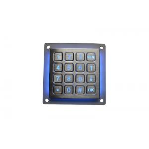China 16 Keys Dot Matrix Dynamic Backlit Metal Keypad Access Control Kiosk 4 X 4 supplier