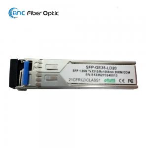 China 1.25G SFP Bidi Optical Transceiver Module 1310/1490/1550nm 20km 40km 80km LC Connector supplier