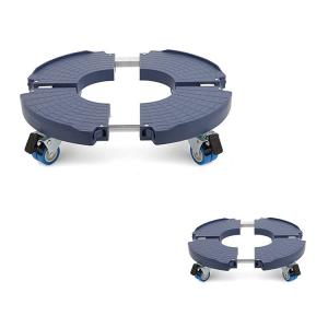 China Round Shape Size Adjustable Lockable Moving Plant Stands With Wheels Factory Sale supplier
