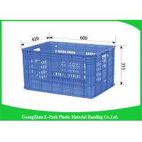 China Mesh Vegetablestacking Storage Boxes , Large Big Plastic Packing Crates Collapsible on sale