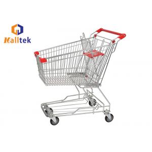 Retail Store 100L Asian Style Supermarket Shopping Trolley , Mini Supermarket Trolley