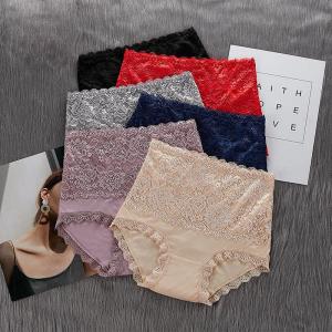                  Hot Sale Women Body Shape Underwear Women High Waist Panties Sexy Lace Ladies Briefs             