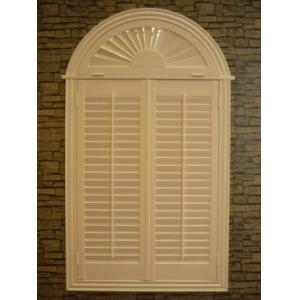 indoor 100% basswood arch shutters for windows without control bar