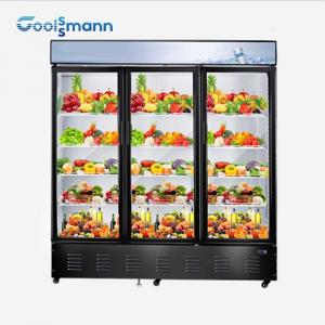 Three Layer Glass Door Freezer Hollow Tempered Coated Heating Front Freezer 1305L