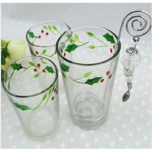 Clear glass candle holder sets for christmas day
