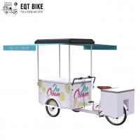 China EQT 138L Or 110L Front Load Tricycle Ice Cream Bike For Sales DC Powered Freezer Tricycle Carts Food Trike on sale