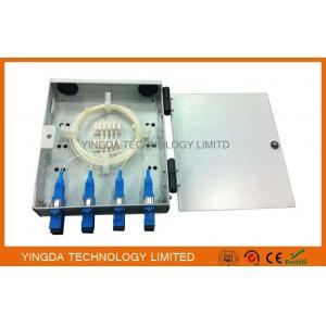 China FTTH Wall Mounted Fiber Optic Termination Box, 4 Fibers Fiber Splice Box SC Adaptor with Pigtails supplier