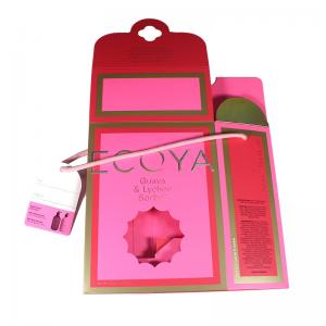Display Hot Stamping Folding Paper Packaging Box With Window For Cosmetics