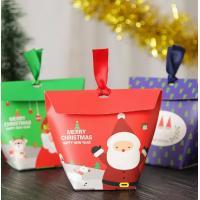 China 6*6*10cm Paper Christmas Gift Candy Box Santa Claus Printing on sale