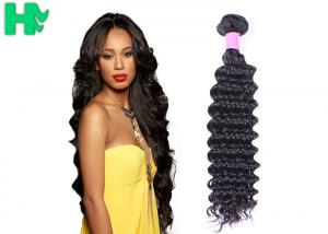 China Deep Curl Remy Human Hair Weave , 100% Virgin Human Peruvian Deep Curly Hair Extensions on sale 