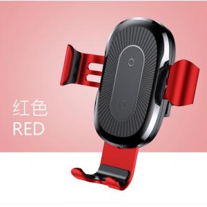 China 10W Fast Air Vent Wireless Charging Mount Holder For Mobile Phone Black / Blue / Red supplier