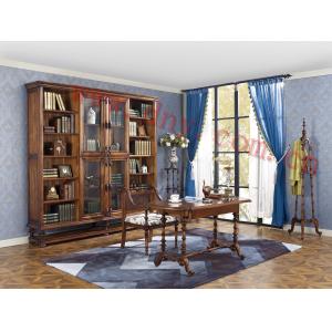 home study room furniture, American style solid wood bookcase,writing desk and chair