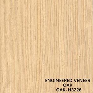 Copy White Oak Straight Wood Grain H3226 Man Made Wood Veneer For Wall Covering Fsc