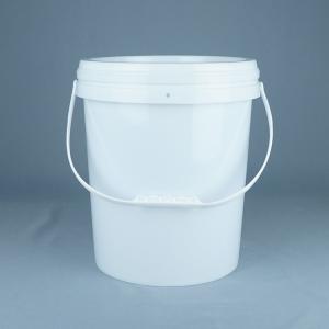 China 15kg Paint Round Plastic Packaging Container With Lid And Handle supplier