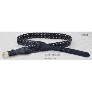China Zinc Alloy Buckle Ladies Braided Belts , Navy Wide Braided Belt With Gold Buckle supplier