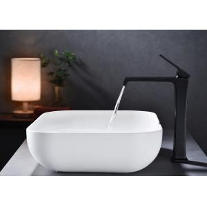 Matte Black Waterfall Bathroom Sink Faucet 0.05-1.6Mpa Water pressure