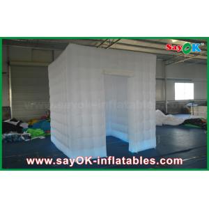 Advertising Booth Displays White Props Inflatable Photo Booth / Photobooth Props Frame Cube Tent