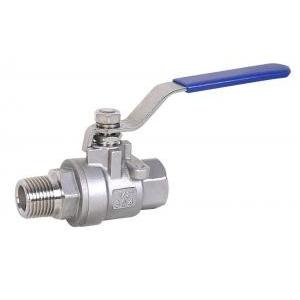 M X FEMALE Stainless Steel Ball Valve 1000WOG Handle With Lock 3 Piece Ball Valve