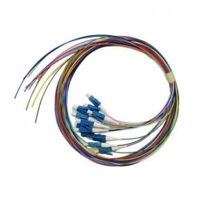 0.9 Mm FTTH LC UPC Colorful Fiber LSZH/PVC Singlemode SM 12cores Optic Fiber Pigtail